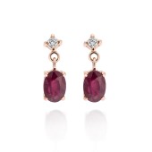 Earrings Rubies Diamonds